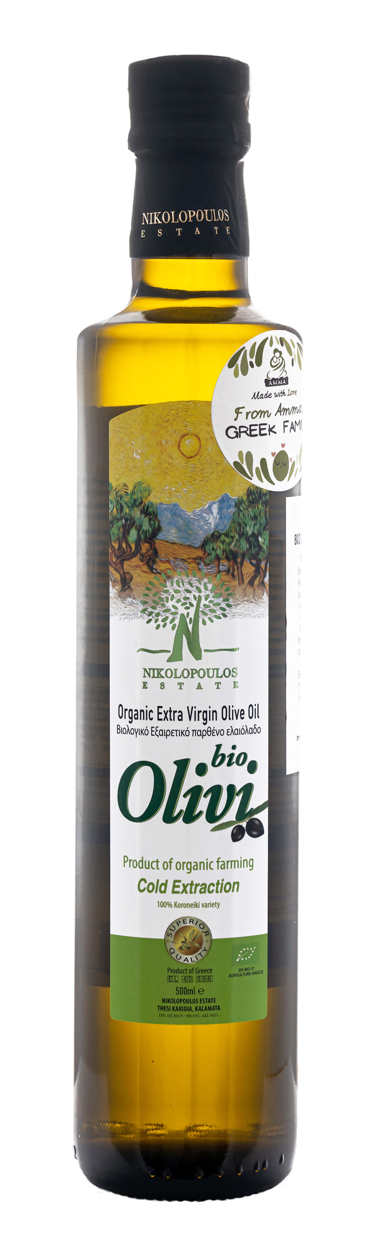 Olivi - Griechisches Bio Natives Olivenöl Extra - 0,5L