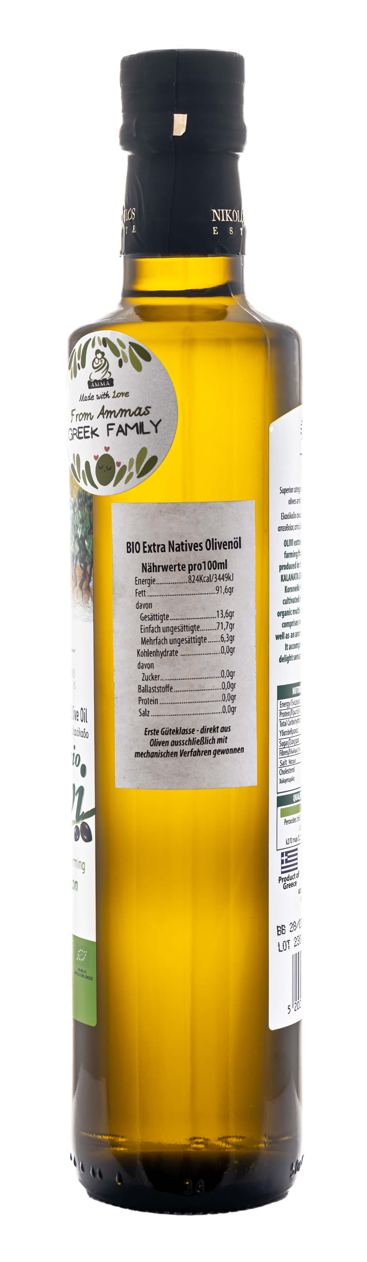 Olivi - Griechisches Bio Natives Olivenöl Extra - 0,5L