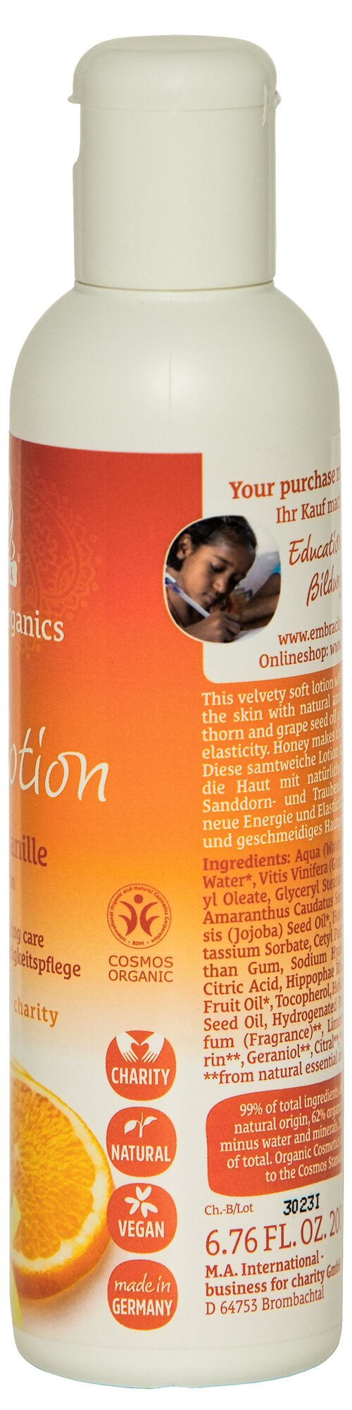 Bodylotion Orange-Vanille mit Hyaluron